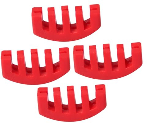 Geigendämpfer aus Gummi, 4 Stück für Violine, Rot | Kinder, Klangreduzierung Beim Üben, Passt an Geige und Steg, Kompakt Verstaubar