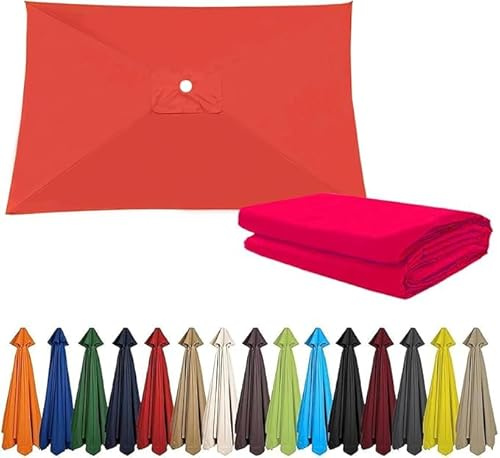 Generisch Quadrat Sonnenschirm Stoff Ersatz, Ersatzdach Für Gartenschirm Mit 4/6/8 Streben, Rechteckige & Quadratische Bespannung, Ersatz Sonnenschirm Dach Für Garten, Terrasse & Outdoor