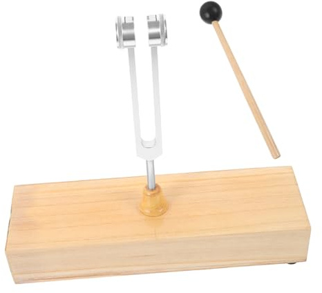 Didiseaon Stimmgabel Aus Aluminiumlegierung Mit Holzresonanzkörper 128 Hz Meditations Stimmgabelset Mit Hammer Tragbar Für Klangtherapie Und Musiker