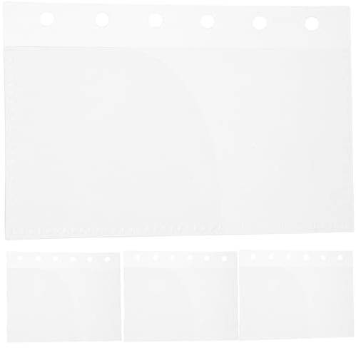 PRETYZOOM 5 pièces Pochette Budget Remplaçable PP Transparent Mat Portable Insert Multifonction pour Classeur à Léger pour Planificateur Budget et Usage Quotidien