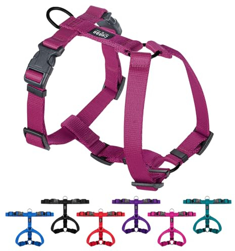Chaba Guard Imbracatura per Piccolo Cane, Anti-tiro, Regolabile in 5 Punti, Impedisce il Tiraggio e il Soffocamento, Comodo e Leggero, Imbracatura Pettorale Classica, Imbracatura per Cane, Taglia S