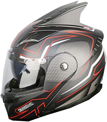 Casco Da Motociclista Modulare Casco Integrale Flip Up Doppia Visiera Caschi Apribili E Modulari Adulti Uomini Donne Casco Apribile Integrali Ciclomotore Approvato DOTECE D,XXL:63-64CM