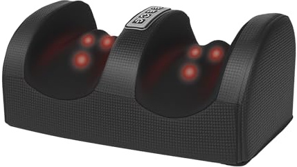 Plasaig Fußmassagegerät mit Wärmefunktion – Elektrisches Massagegerät für Füße, Beine und Arme – 5 Massagetechniken, Infrarot-Wärmetherapie, Geschenk für alles