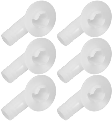TOKIDNY Conector de Drenaje para Aire Acondicionado 6 Unidades Codo de 18 MM Aro para Manguera Dentada Adaptador para Unidad Split y Ventana Resistente a Temperaturas y Lluvia