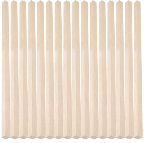 minkissy Palitos de Madera Cuadrados 10x10 Mm, 30 Cm, 30 Unidades, Varillas para Manualidades y Bricolaje, Tacos de Madera Naturales para Artesanía y Proyectos Creativos