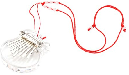 Piano de pulgar portátil de cristal transparente Kalimba, instrumento musical de 8 teclas para principiantes, teclado de dedo