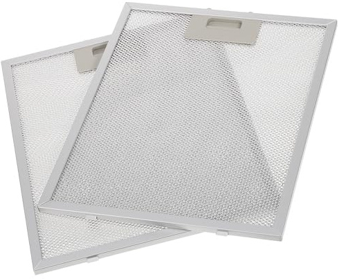 GRIRIW Filtre à Graisse Métallique Remplacement Filtration Multi-couches en Aluminium Lot de 2 Pièces pour Hotte Cuisine Adapté la Maison
