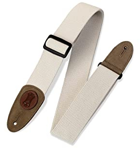 Levy's Leathers Signature Cotton Series 2 Guitar Strap with Tri-Glide Adjustment; Natural (MSSC8-NAT)