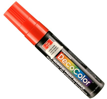 Uchida of America 15 MM Decocolor Acrylic Marker, Red