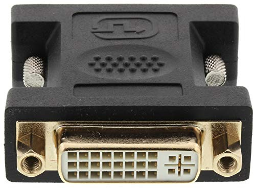 PremiumCord DVI Adapter, DVI-I (24 + 5) Buchse auf Buchse, Doppelkupplung, Audio/Video Digitales und Analoges Signal, Kupfer, Farbe schwarz, kpdva-3