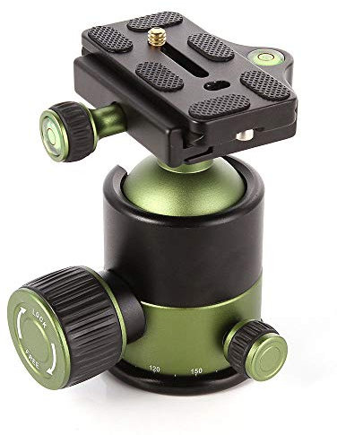 20KG Heavy Duty Kugelkopf Stativkopf mit Schnellwechselplatte 1/4 zoll Schraube Blitzschuhadapter 360° Drehbar Ball Head mit Kamera Hot Shoe Kugelgelenk Halter Kompatibel für DSLR Kamera