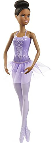 Barbie Ballerina Doll, Brunette Wearing Removable Purple Tutu, Sculpted Toe Shoes & Ballet Arms