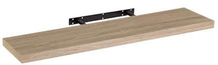 LOLAhome - Estante de Pared Flotante de Madera MDF Natural Decorativo,Balda de Pared,De 100x23,5 cm para Salón, Cocina, Oficina, Dormitorio,Resistente