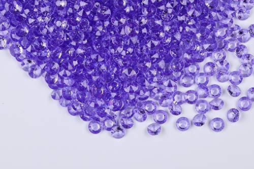 Gintoaria 1000 Stück/Packung Hochzeit Tischdeko Acryl Diamant Streukristalle Konfetti Acryl Edelsteine Vase Füller Strass für Hochzeit, Brautparty, Vase Perlen Dekoration 8mm violett