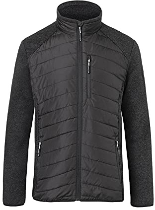 KÜBLER Workwear Kübler Weather Chaqueta híbrida negra, talla XL, unisex híbrida de tejido mixto, chaqueta híbrida funcional