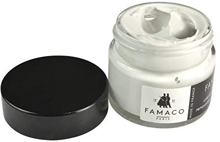 Famaco Leather Repair & Dye Cream | Self Seal Colourant for Quick and Easy Leather Repair | Suitable for Leather Sofas, Leather Car Seat, Shoes, Handbag, and more (Natural Polaire) - 15ml jar