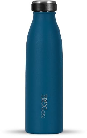 720°DGREE Edelstahl Trinkflasche “milkyBottle” - 500ml - Perfekt für Kinder, BPA-Frei, Auslaufsicher, Kohlensäure geeignet - Kleine Thermosflasche für Sprudel, Sport, Schule, Fitness