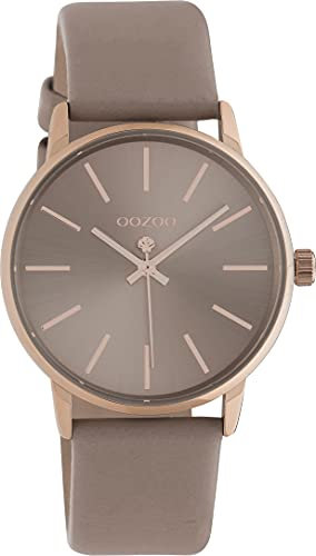 Oozoo Timepieces Damen Uhr - Armbanduhr Damen mit 18mm Lederarmband | Hochwertige Uhr für Frauen - Edle Analog Damenuhr in rund C10721