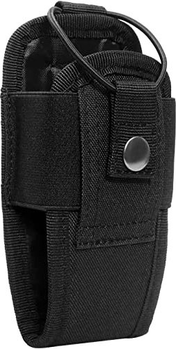 YONCONO Taktisch Funkgerät Tasche, Molle Tragbare Verstellbares Walkie Talkie Halter, Radio Holster Funk Halterung Gürtel Für Jagd Camping (Schwarz)
