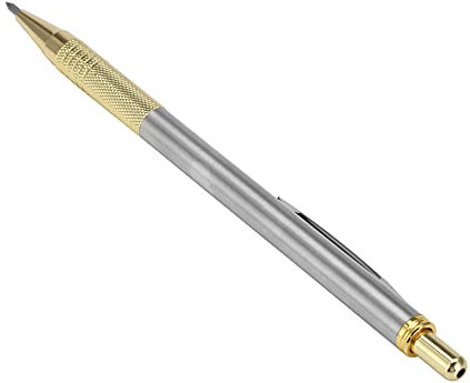 Scriber Pen 2 Colors Tungsten Carbide Tip Scriber Diamond Glass Cutter Scriber Metal Etching Engraving Pen for Glass Ceramics Metal(Gold)