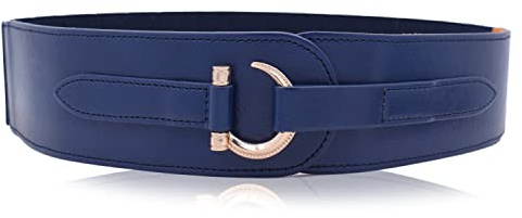 TeeYee Damen Mädchen PU Leder Breiter Gürtel Haken Schnalle Taillegürtel | Elastisch Tailleband,Women Elastic Belt,Renaissance Gürtel,Medieval Hook Belt