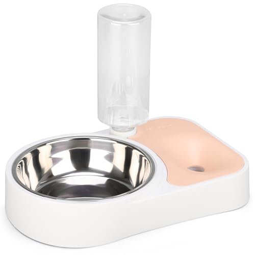 BELLE VOUS Distributore Automatico Cibo Gatti - Dispenser Crocchette Gatto - Dosatore Acqua per Cani - Erogatore Croccantini Gatto - Distributore Cibo e Acqua Gatti