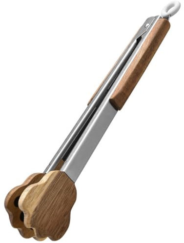 BESTonZON Edelstahl Küchenzange Cat Paw Design Hitzebeständig Für Grill Buffet Und Familienküche Präzise Verarbeitet Rostfrei Mit Aufhängeöse Für Einfache Lagerung Für Steak Salat Brot Und b