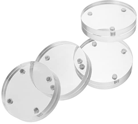 Warmhm 4 Stück Magnetfliese aus Acryl Bildanzeige Fotomagnete Ornament Kühlschrankmagnete magnetischer Bilderrahmen magnetischer Anzeigerahmen Karikatur Dekorationen Kartenziegel 4x