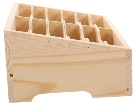 Operitacx Holztelefon-aufbewahrungsbox Schreibtisch-organizer Stabile Naturholz-box Für Büro Und Bildungseinrichtung Handy-display-box Für Ordnung