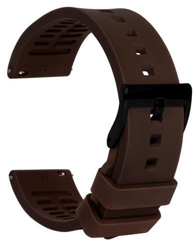TStrap silikon klockarmband – snabbfrigörande klockarmband för män och kvinnor – vattentätt smart klockarmband med lås – armband Montre Homme ersättning – 18 mm 19 mm 20 mm 21 mm 22 mm 24 mm, 20mm