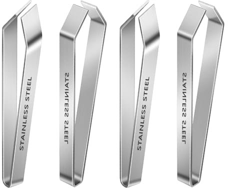 YOUZMY 4 Stück Küchenpinzetten, Pinzette Edelstahl,Fischgrätenpinzette,Grätenpinzette,Fischgrätenzange,Fisch pinzette für gräten, Grätenzange für fisch, für präzises Arbeiten mit Fisch Geflügel