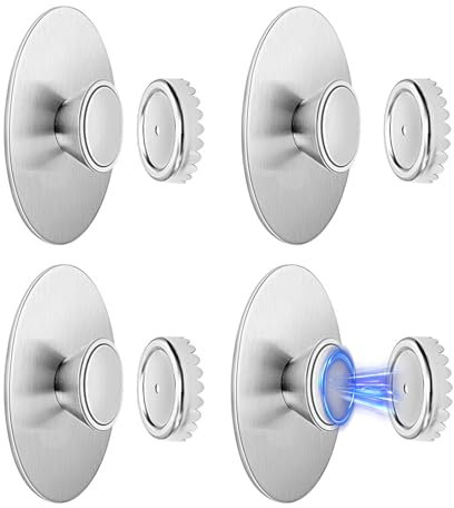 Pasdrucn 4 Pcs Porte Savon Aimanté, Porte Savon Muraldouche sans Perçage, Aimant Savon Solide, Porte Savon Salle De Bain, Support Savon Douche, Porte Savon Magnetique, Porte Savon Mural sans Percage
