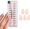 DOONAILS Soft Gel Press On Nails 30er Set Pastel Swirl Short Almond Form Beige Nägel zum Aufkleben Full Cover in Salonqualität Fake nails soft gel Short Natürliches & angenehmes Tragegefühl