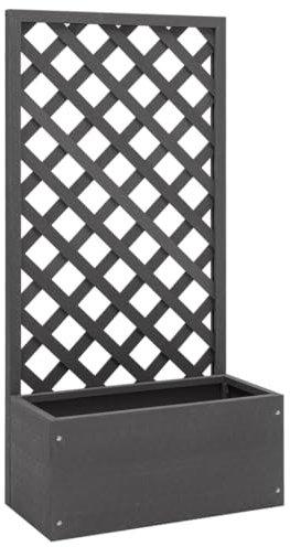FUDUGEHMIOFWFJJ pflanzkübel Winterfest,pflanztopf 60 x 60,Blumenkasten mit Rankgitter 65x30x135 cm WPCGeeignet für Garten, Terrasse, Schlafzimmer, Wohnzimmer