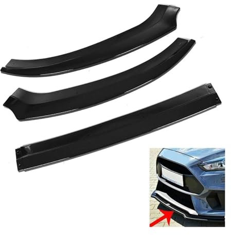 Frontspoiler Für Ford Für Focus RS/ST 2016-2018 Frontschürze Lippe Kinn Spoiler Carbon Look Front Diffusor Diffusor Mattschwarz(Glossblack)