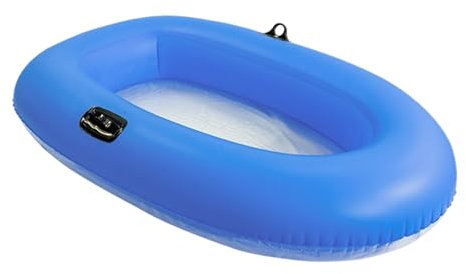 Barco Hinchable para Piscina - Colchoneta Flotante con Fondo Transparente - Balsa Flotante Familiar 160 x 110 cm para Ocio en Playa, Río y Lago para Niños y Adultos