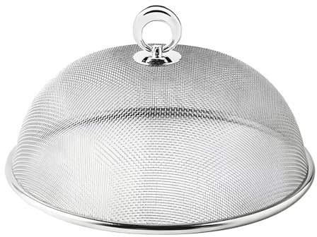 predolo Couvercle Alimentaire Dome Parapluie Filet Maille avec Armature Résistante en Acier Inoxydable pour Protéger Plat Principal Dessert Plateau Convenant, XXL