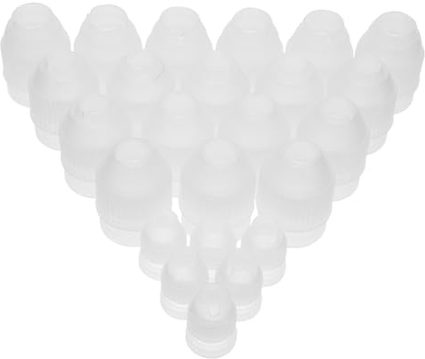 BAZEITFLOW 24pcs Reusable Pipe Tip Couplers 1.6cm-2.6cm Nozzle Converters for Cake Decorating Pastry Piping Bags Baking Tools Set