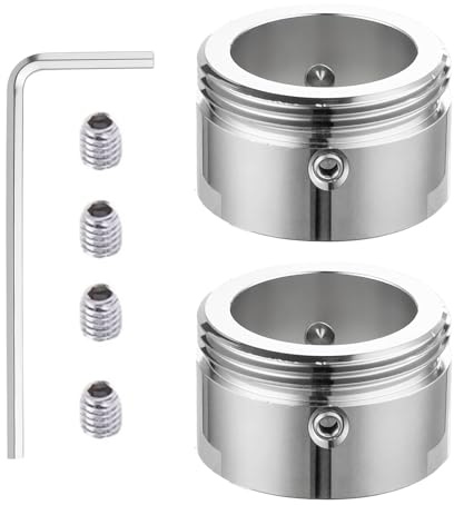 2 adaptadores de termostato de radiador de acero inoxidable 304, M30 x 1,5, adaptador para válvulas RA/RAV/RAVL, adaptador de termostato con llave hexagonal, accesorios para válvulas de radiador