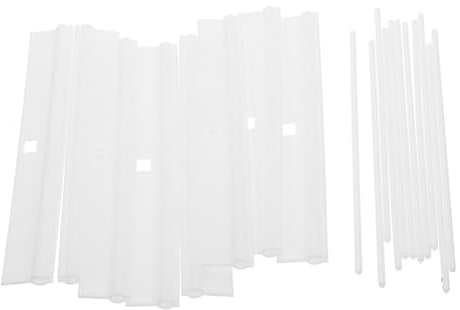 Alipis Clips de Réparation Fixation Simple Lot de 20 Paires en PVC Blanc Double Trou pour Stores à Lamelles Verticales pour Rideaux et Stores au Bureau Domicile