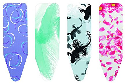 Brabantia 2mm Built-in-Foam Ironing Board Cover (B Board/Colourful Mixed Random Selection) Heat-Resistant, Non-Slip, Cord Fastener