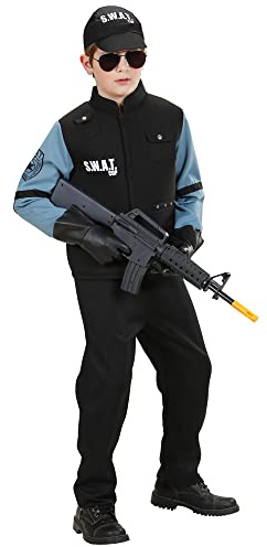 W WIDMANN MILANO Party Fashion – Barndräkt S.W.A.T. Specialenhet, uniform, polis, maskeraddräkter
