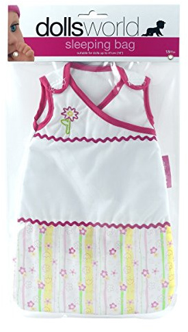 DOLLSWORLD from Peterkin | Doll's Sleeping Bag | Sleeping bag with velcro fastening, suitable for dolls up to 41cm (16) | Dolls & Accessories | Ages 3+