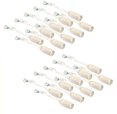 20 x Baufassung Lampenfassung Renovierfassung Fassung E14 weiß