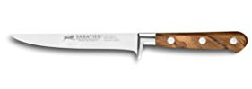 LION SABATIER - Couteau à Désosser OPTIMAL PROVENÇAO 100 pour cent Forgé - Fabriqué en France - 13 cm - Lame Fine et Flexible et Rivets en Inox - Permet de Retirer les Os avec Précision