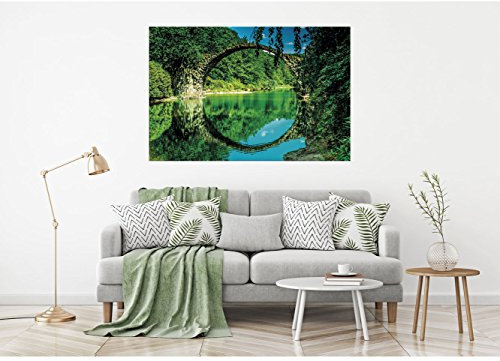 Cuadro Cartón Pluma para Pared Puente Piedra Arco Medio Punto | Cuadro para Paredes | Cartón Pluma Decorativo | Varias Medidas 180 x 88 cm | Decoración comedores, Salones, Habitaciones...