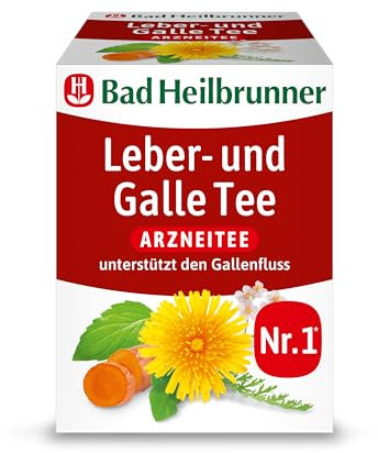 Bad Heilbrunner Leber- und Galle Tee im Filterbeutel, 12er Pack (12 x 8 Filterbeutel)