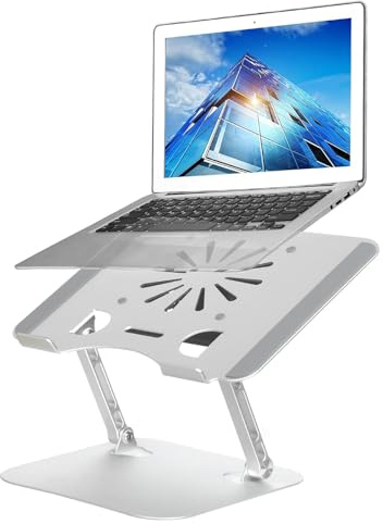 Upgraded Adjustable Laptop Stand with Cooling Fan, Ergonomic Multi-Angle Computer Laptop Stand, Portable Laptop Holder Compatible with MacBook, Air, Pro, Dell XPS, Alienware All Laptops 11-17.3