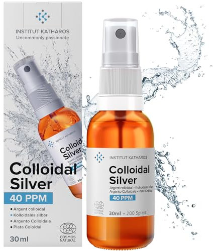 Institut Katharos ● Spray Argent colloïdal de poche 30ml ● 100% Naturel 40 PPM ● Certifié Ecocert en Cosmos Natural ● Fabriqué en France ● Élu meilleur produit 2021 en soins naturels par Top santé