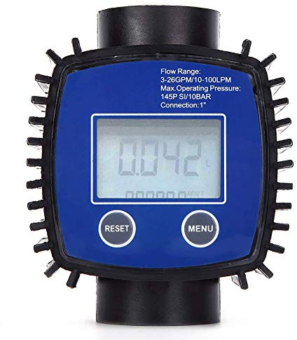 Durchflussmesser, Turbinen-Durchflussmesser Elektronischer Flow Meter Digitaler 1 Zoll Innengewinde Durchflusssensoren, 5-120 Liter/Minute, Maximaler Druck 40bar